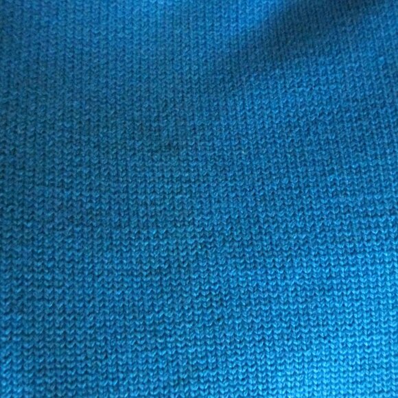 100% Cotton Cerulean Blue Collar Pullover Sweater - Picture 10 of 10